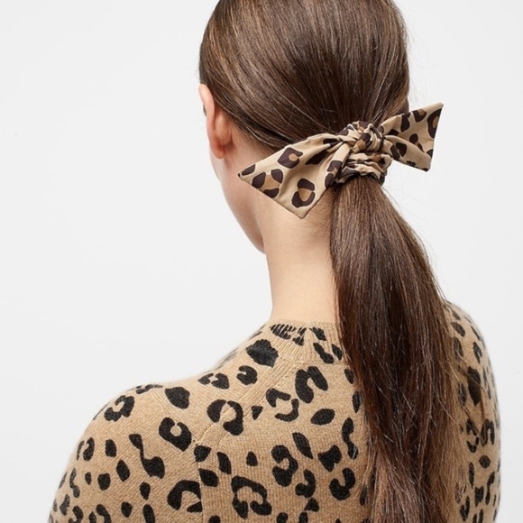 NWT J. Crew Leopard Knotted Hair Tie - Picture 2 of 2